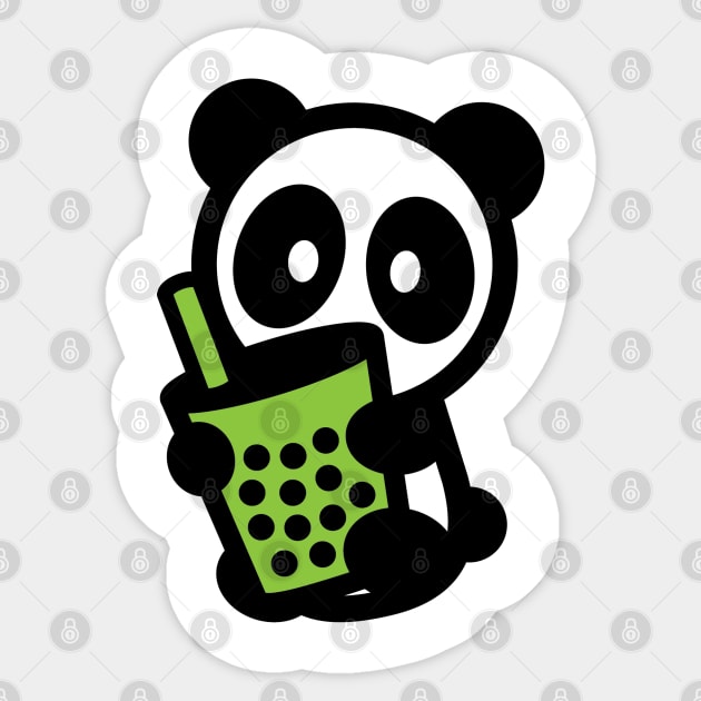 Matcha Boba Tea Panda Sticker by Bambu